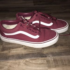 Burgundy vans